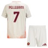 Officiële Voetbalshirt + Korte Broek AS Roma Pellegrini 7 Uit 2024-25 - Kids